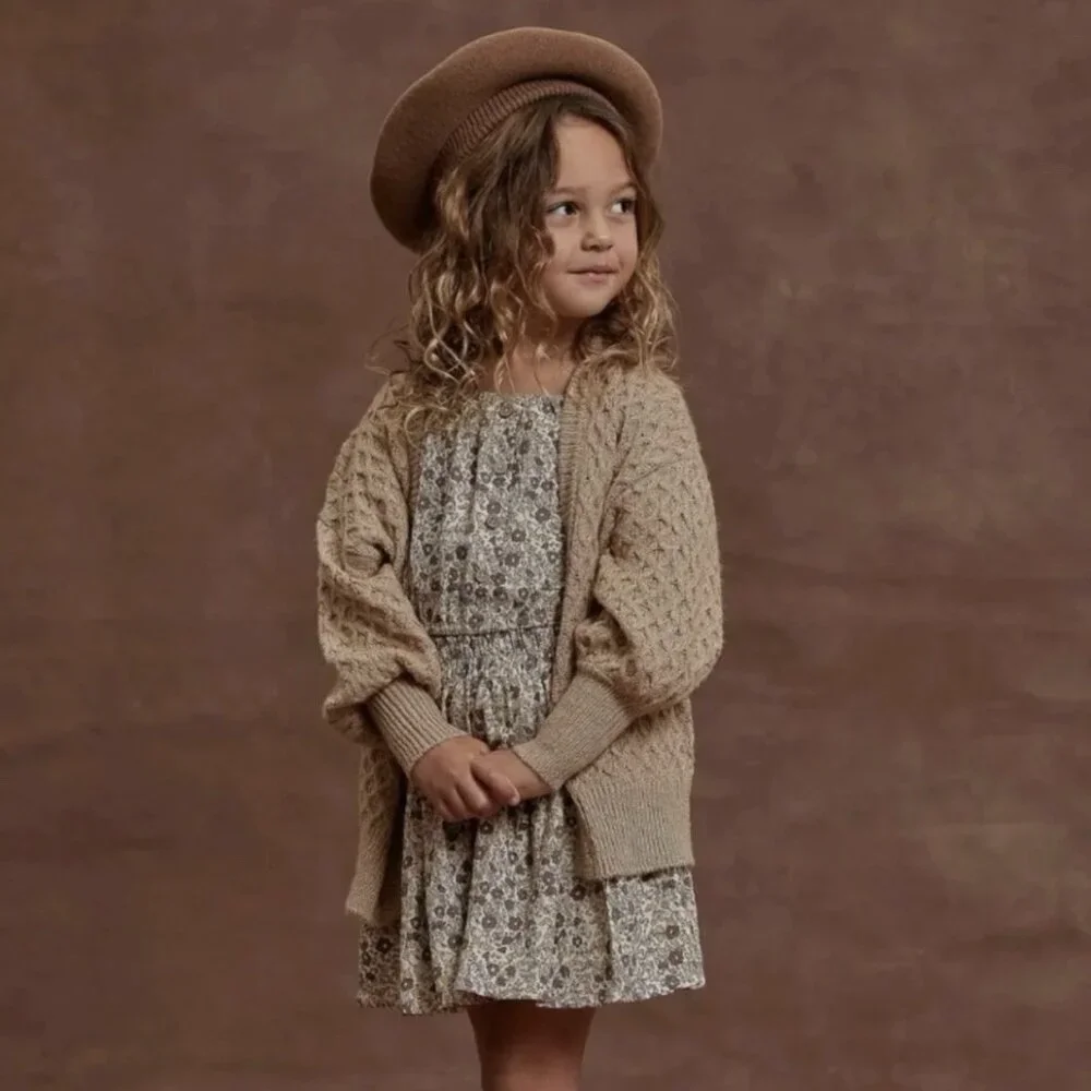 Rylee + Cru‎ 100% Wool Beret Little Girl Size Small Medium Minimalist Neutrals